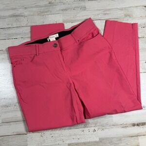 89th + Madison Women's Pink Straight Leg Pants Size‎ 14 Stretch Comfort Waist